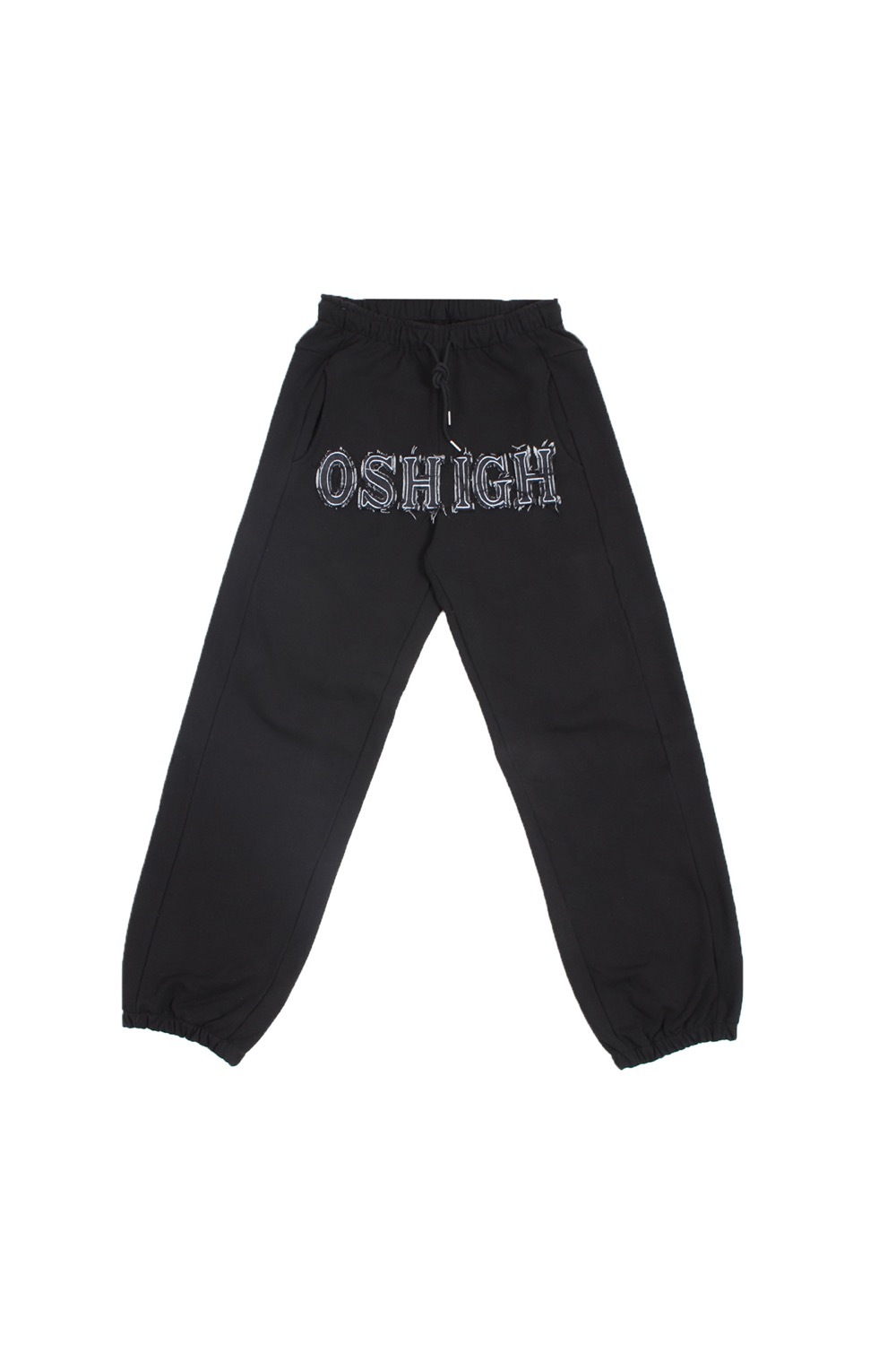 New Denim Mix Jogger Pants (Black)